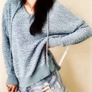 Young Fabulous and Broke Chunky Popcorn Knit Sweater Hoodie